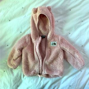 North Face Baby Bear Full-Zip Hoodie Jacket in Pink Moss size 6-12 months